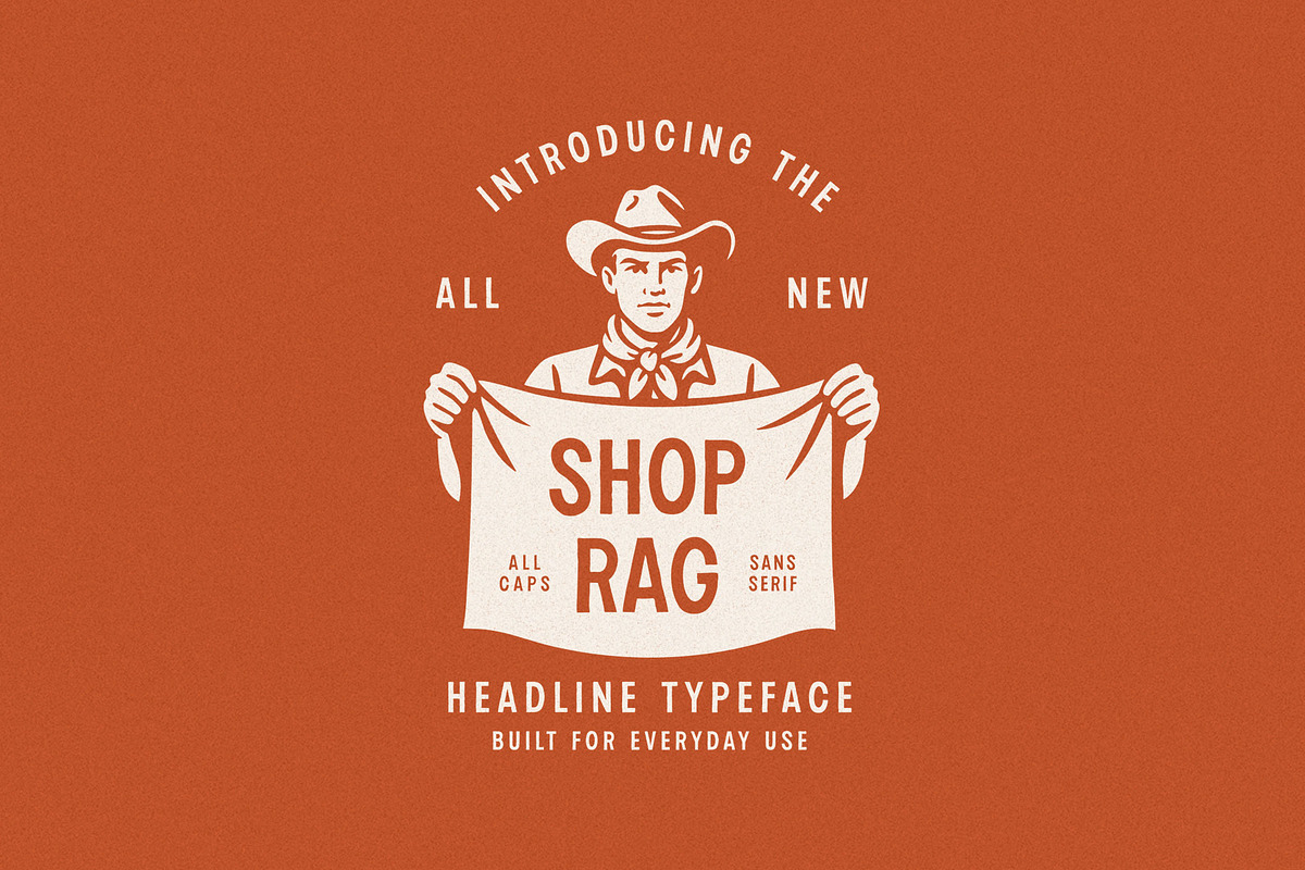 Shop Rag | Rugged Display Typeface, image size:1200x800