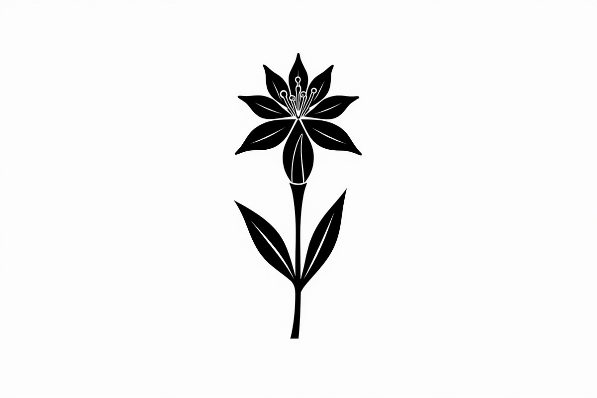 Modern Black Flower Design, an Illustration by jahid234 (Photo 15 of 21)