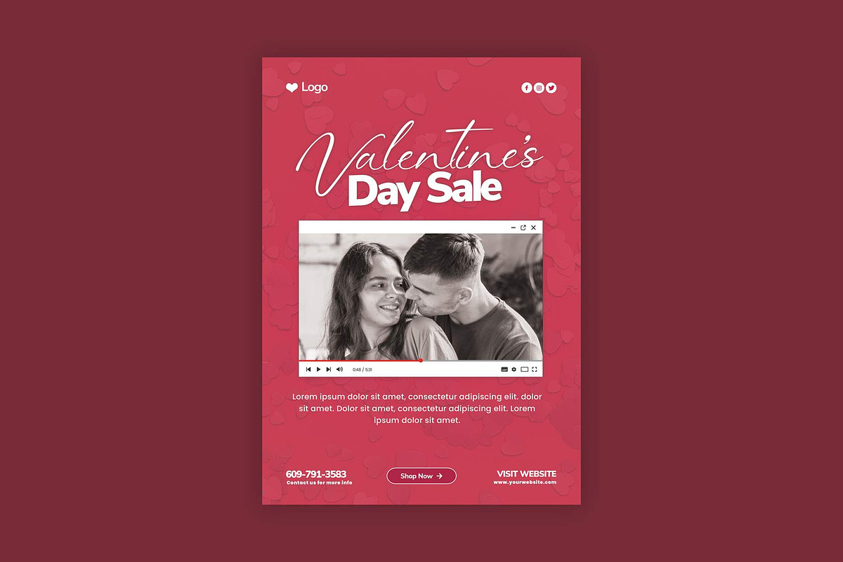 Valentine's Day Modern Flyer, a Flyer Template by Saman Osama (Photo 3 of 3)