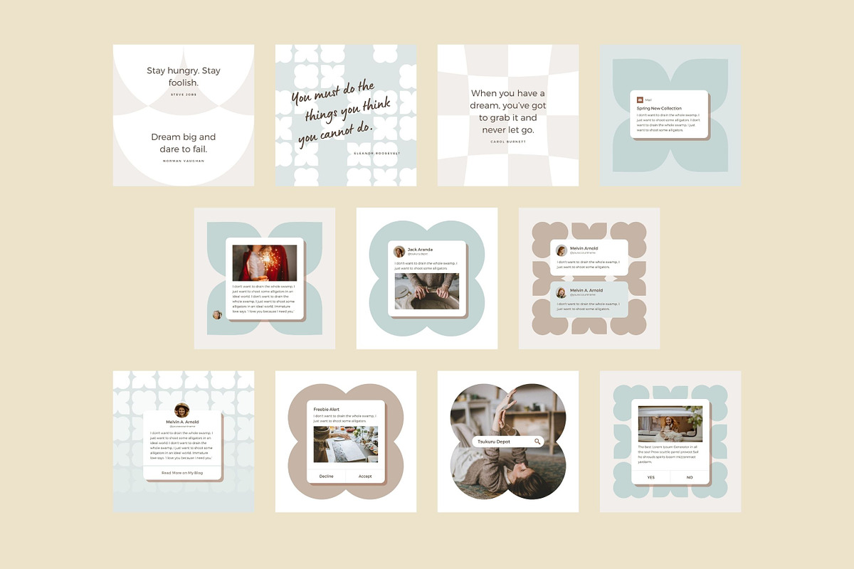 Instagram Template Canva Post Mint, a Social Media Template by Keikoya (Photo 8 of 11)