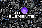 Chrome 3D Bundle 360+ elements, an Object Graphic by assetpro.design (Thumbnail 4 of 6)
