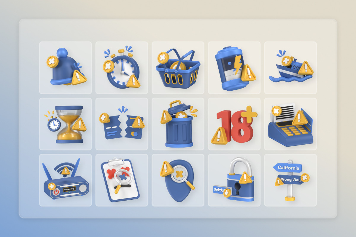 Empty State 3D Icon Pack, a Work Illustration by twinstd (Photo 7 of 7)