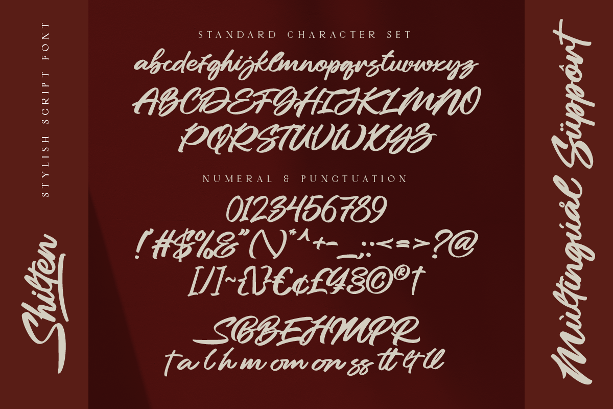 Shilten Modern Stylish Script Font, a Script Font by Ronny Studio (Photo 9 of 9)