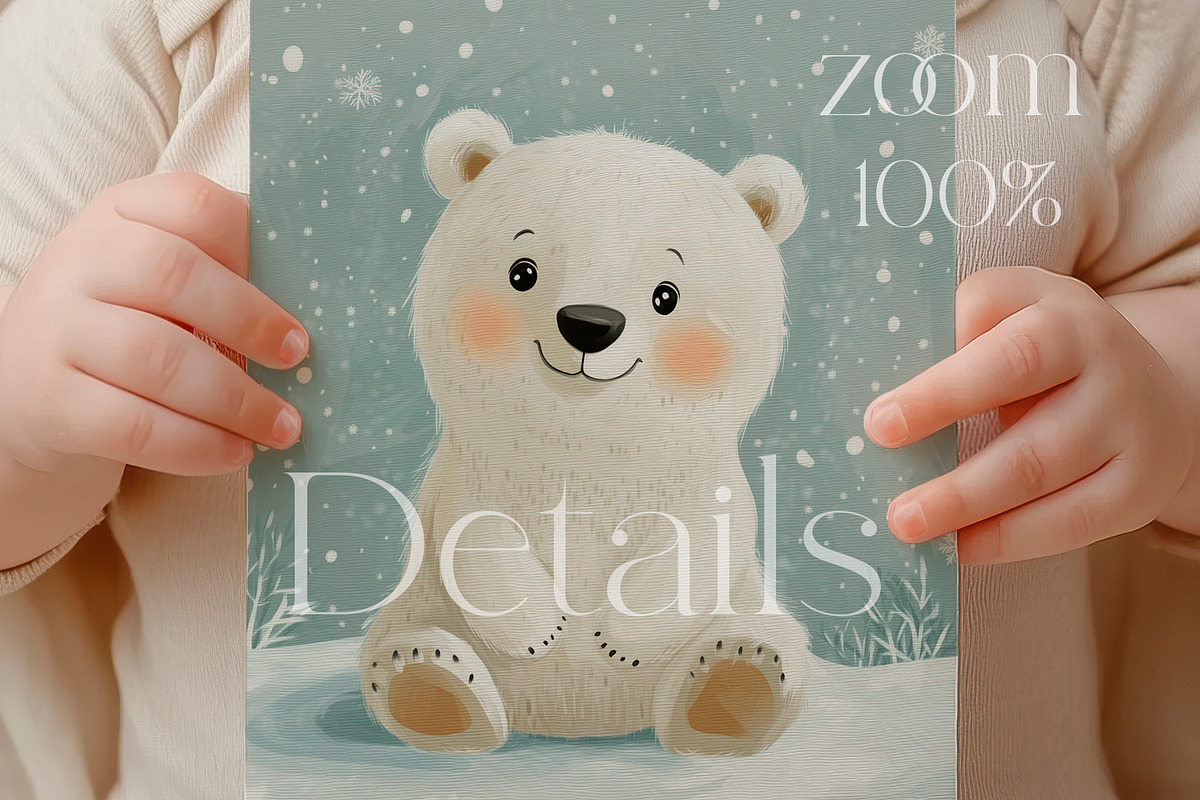 Cute Nursery Card Mockups., a Books & Magazine Mockup by Designwork (Photo 14 of 15)