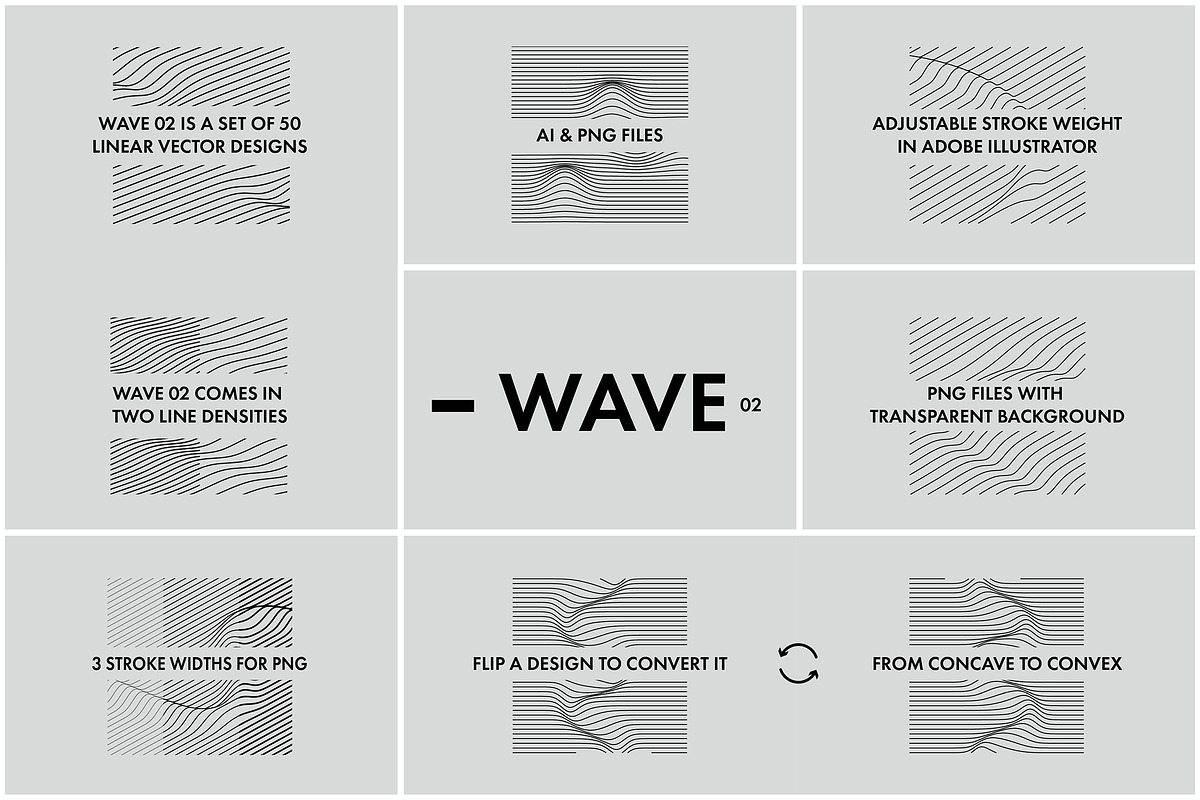WAVE 02 - 50 Minimal Linear Designs, an Object Graphic by ME_COLLAGE (Photo 5 of 32)