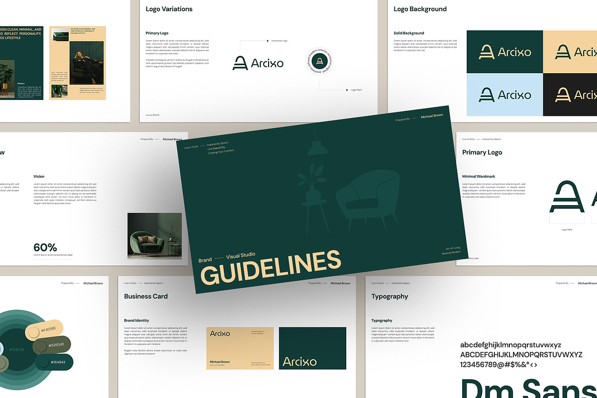 Interior Brand Guidelines Template, a Presentation Template by graphypix (Photo 3 of 7)