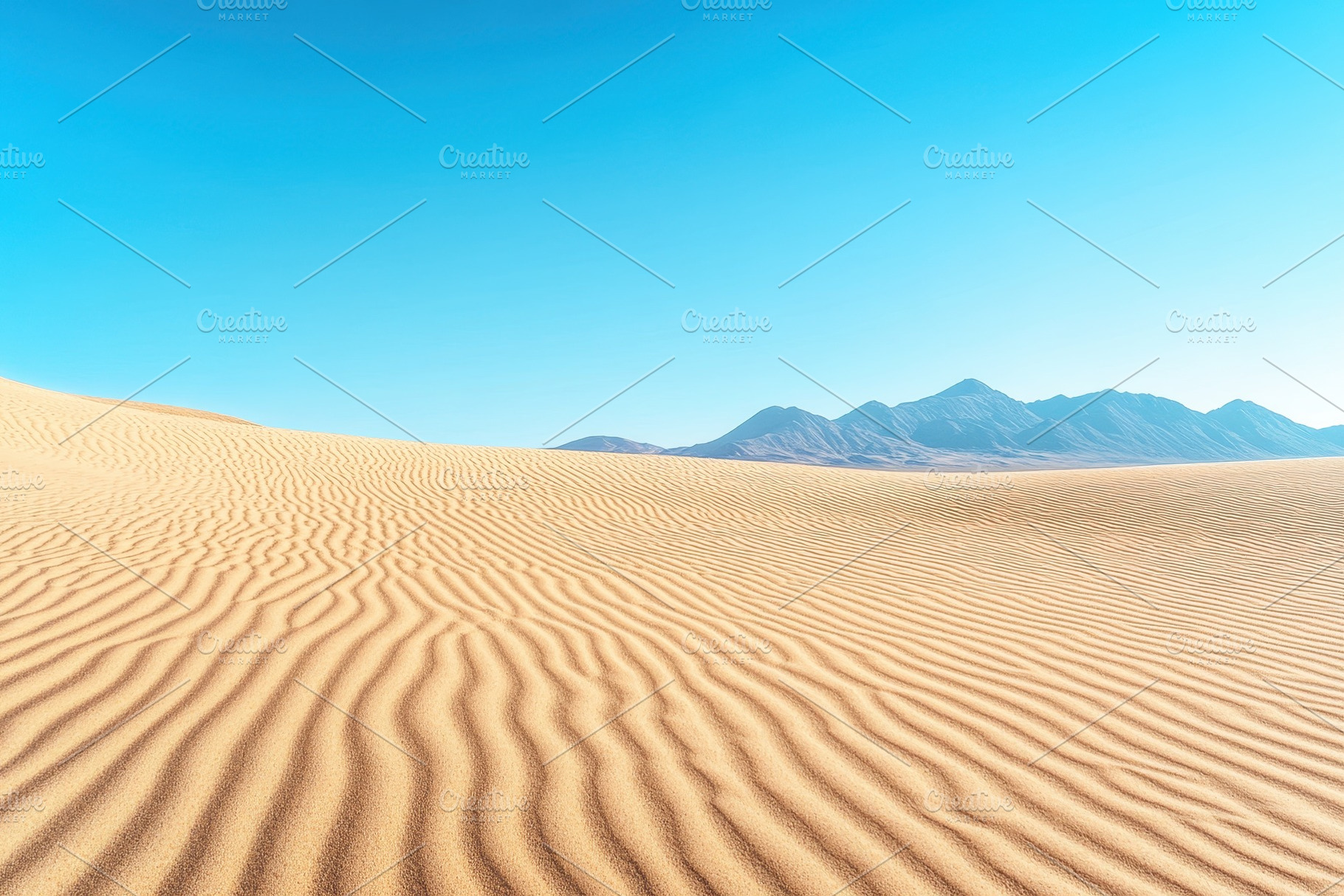 Rippling sandy desert landscape unde, a Photo by Iftikhar Alam