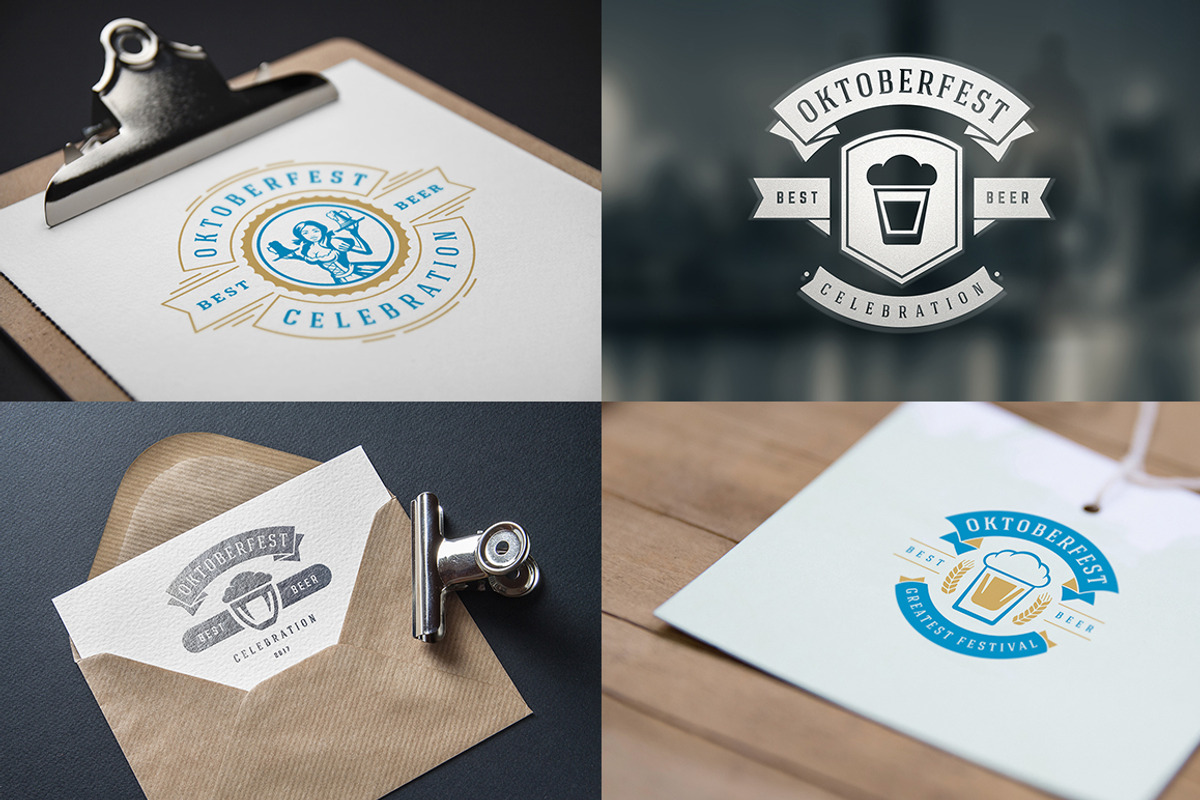 Oktoberfest vintage badges & labels, a Branding & Logo Template by Vasya Kobelev (Photo 4 of 25)