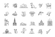 Australia. Vector icons set, an Animal Illustration by Tettygreen (Thumbnail 3 of 3)