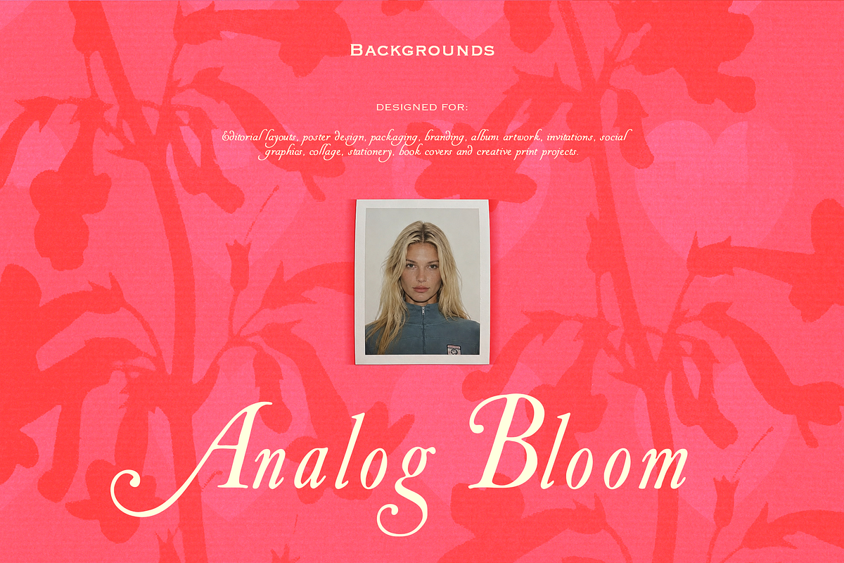 Analog Bloom Backgrounds, a Background Graphic by Lilithcollageart (Photo 1 of 11)