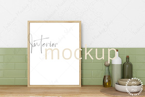 Mock up, Frame mockup in interior, a Mockup by Mockup Shop