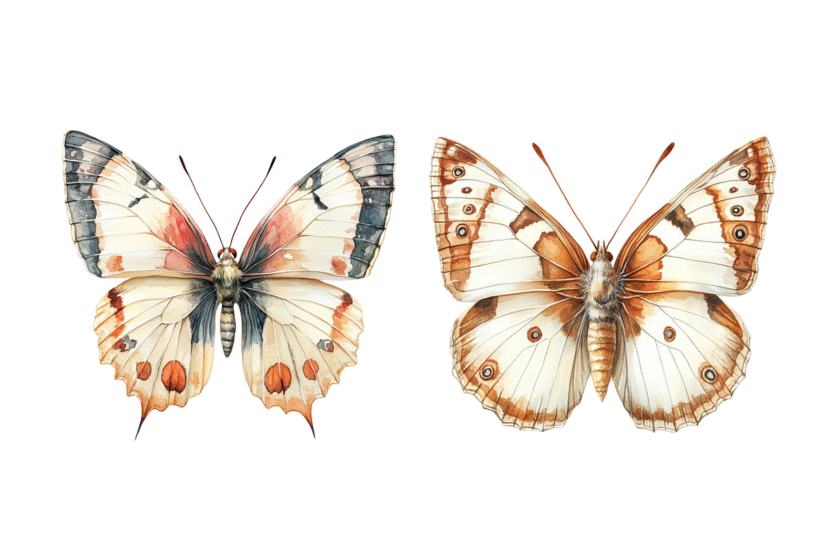 Vintage Butterflies Clipart, an Illustration by Designworld (Photo 4 of 5)