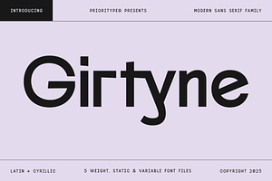 Girtyne - Modern Sans Family