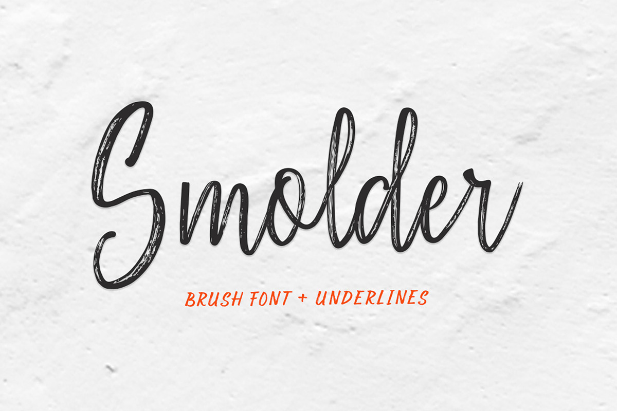 Smolder Brush, a Script Font by Stripes Studio (Photo 1 of 5)