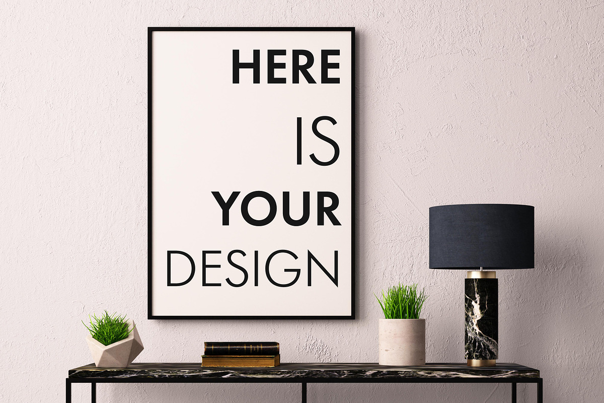 Mock up poster with a console table, a Print Template by FilL239 (Photo 4 of 7)
