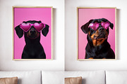 Funky Dogs in Sunglasses Poster Pack, an Illustration by HabitusDesigns (Thumbnail 8 of 9)