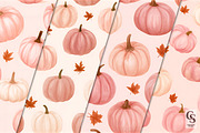 Pink Fall Cute Pumpkins Pattern, a Pattern Graphic by Creative Store (Thumbnail 2 of 5)