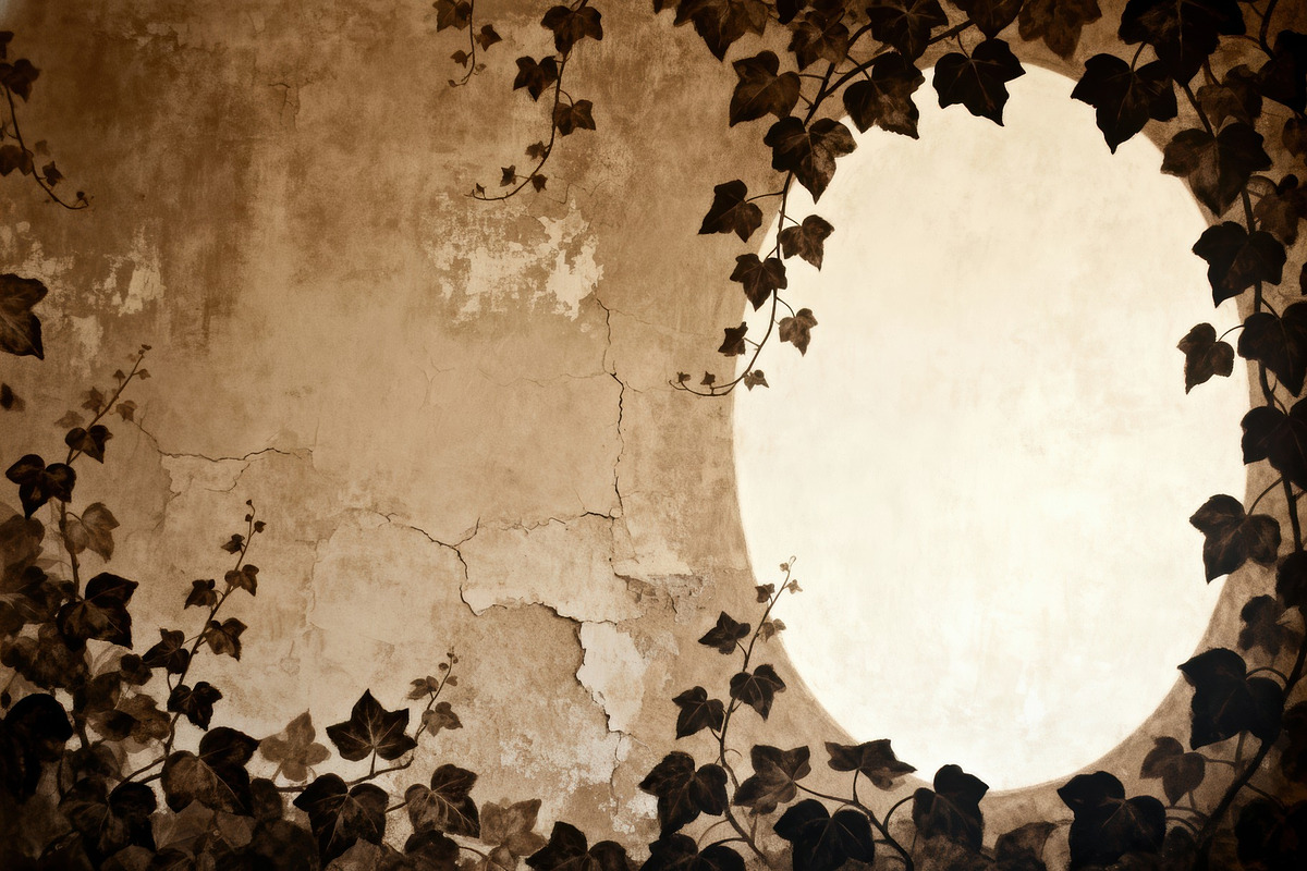 Vintage Ivy Vines Mural Wallpaper, a Decorative Illustration by Virgo Studio