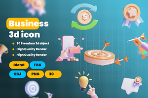 Business 3d Ui Icon Pack