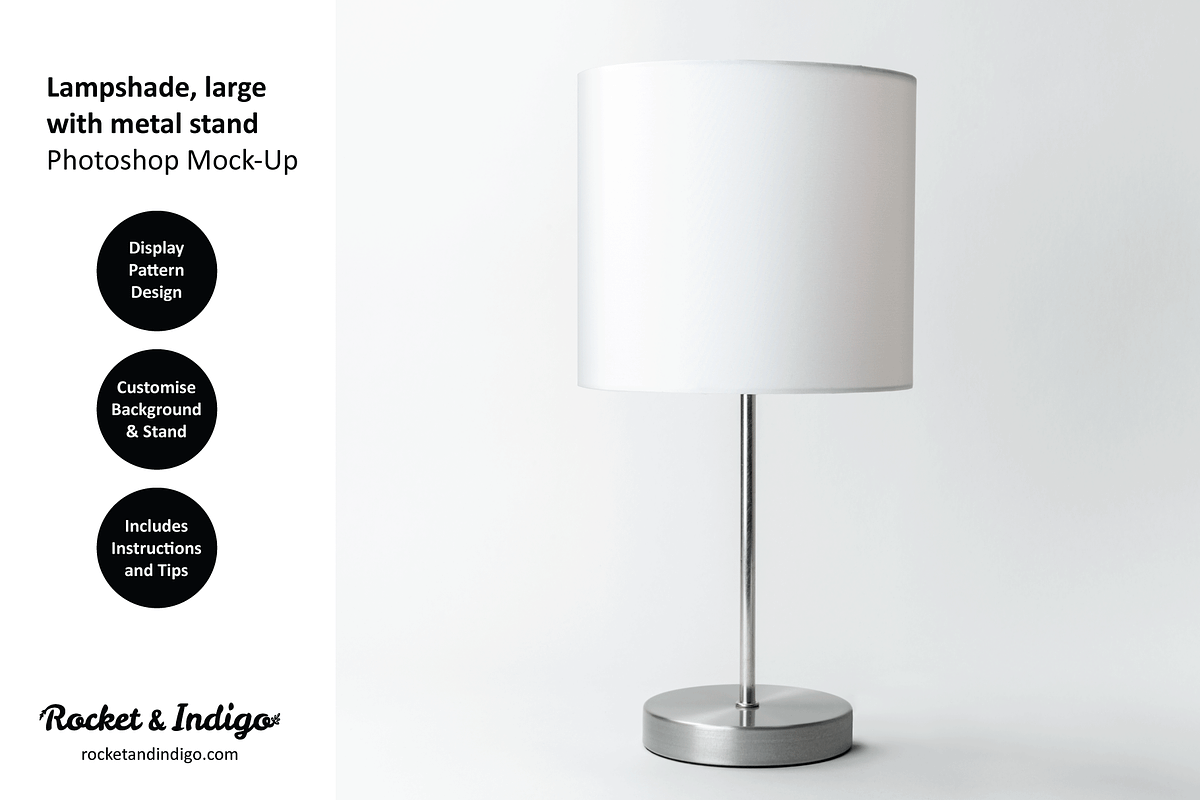 Lampshade (large) Photoshop Mock-Up, a Household Mockup by Rocket & Indigo (Photo 2 of 2)