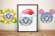 Portraits of scottish fold cat, an Animal Illustration by Watercolor fantasy (Thumbnail 6 of 6)