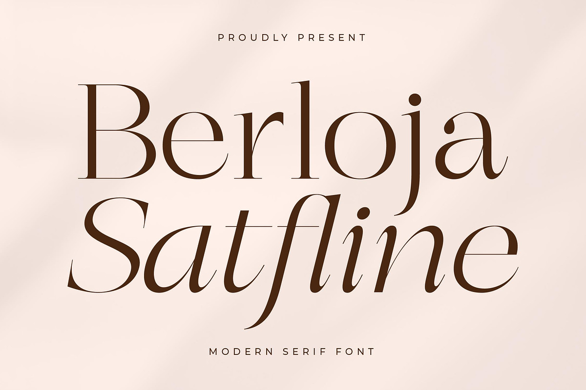 Berloja Satfline Modern Serif Font, a Serif Font by Letterena Studios (Photo 1 of 15)