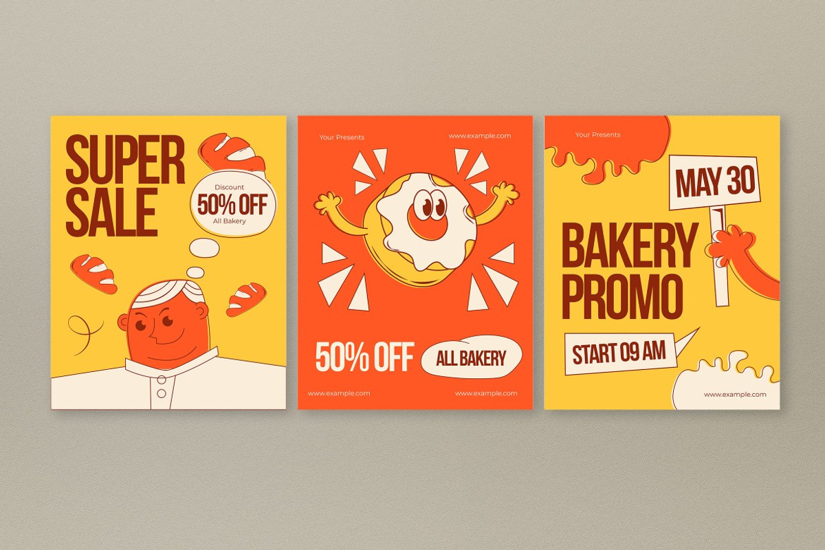 Orange Bakery Promo Sale Banner, a Social Media Template by graphicook (Photo 3 of 4)