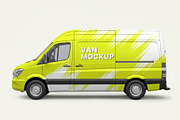 Cargo Van Vehicle Wrap Mockup, an Advertising Mockup by graphypix (Thumbnail 1 of 4)