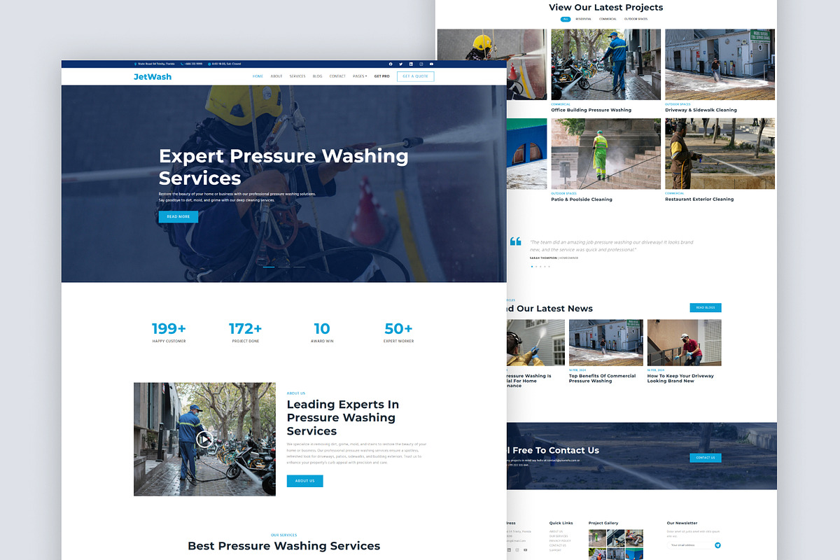JetWash – Pressure Washing HTML CSS, a HTML Template by TemplatesJungle