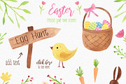 Happy Easter Watercolor Set, an Illustration by LeMagiqueBoutique (Thumbnail 4 of 6)