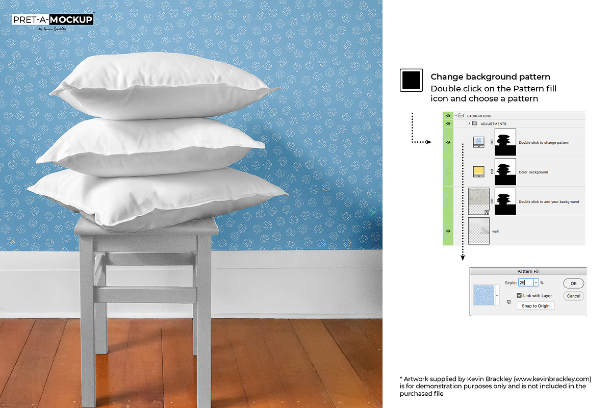 Cushions and Wall Mockup, a Household Mockup by Pret-a-Mockup (Photo 5 of 9)