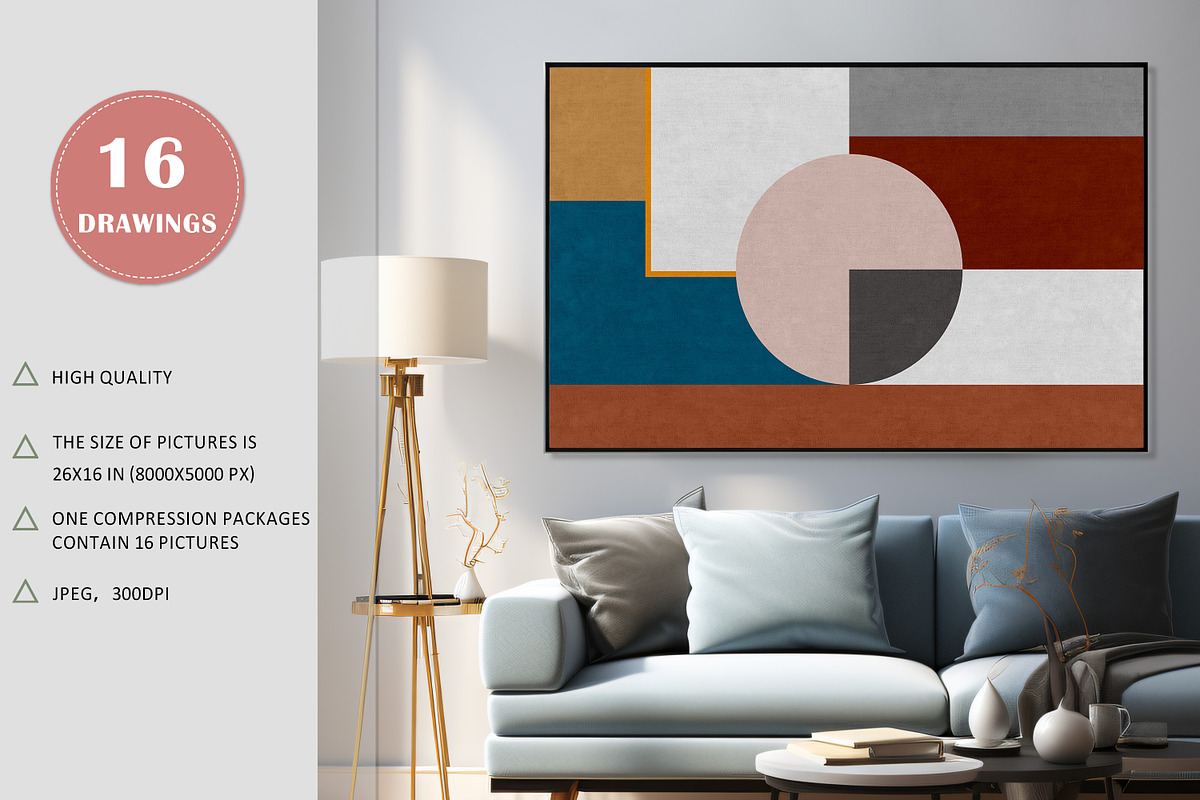 Geometric art background, a Wallpaper Graphic by DamonYang's shop (Photo 2 of 7)