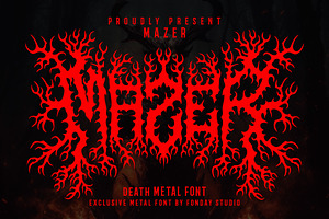 MAZER METAL – Death Metal Font