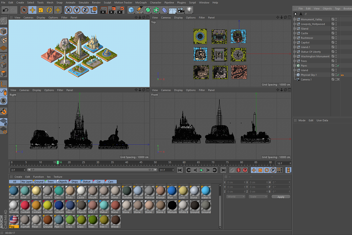 Cartoon Low Poly USA Landmarks Pack, an Architecture 3D Model by Anton Moek (Photo 15 of 15)