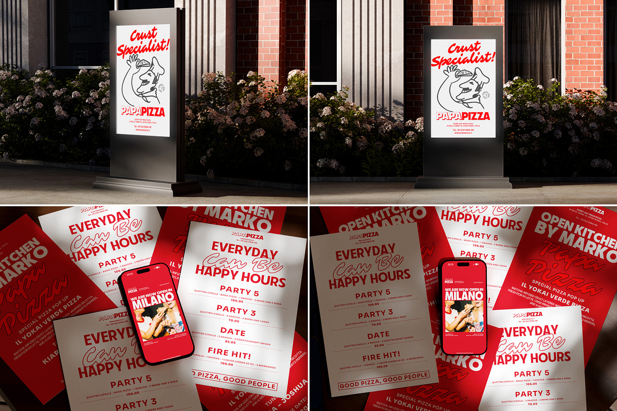 40 Pizza Branding & Packaging Mockup, a Packaging Mockup by Vitora Mockup (Photo 5 of 12)