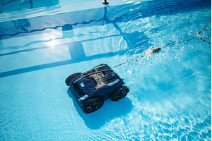 Robotic pool cleaner working, a Nature Photo by HalfPoint