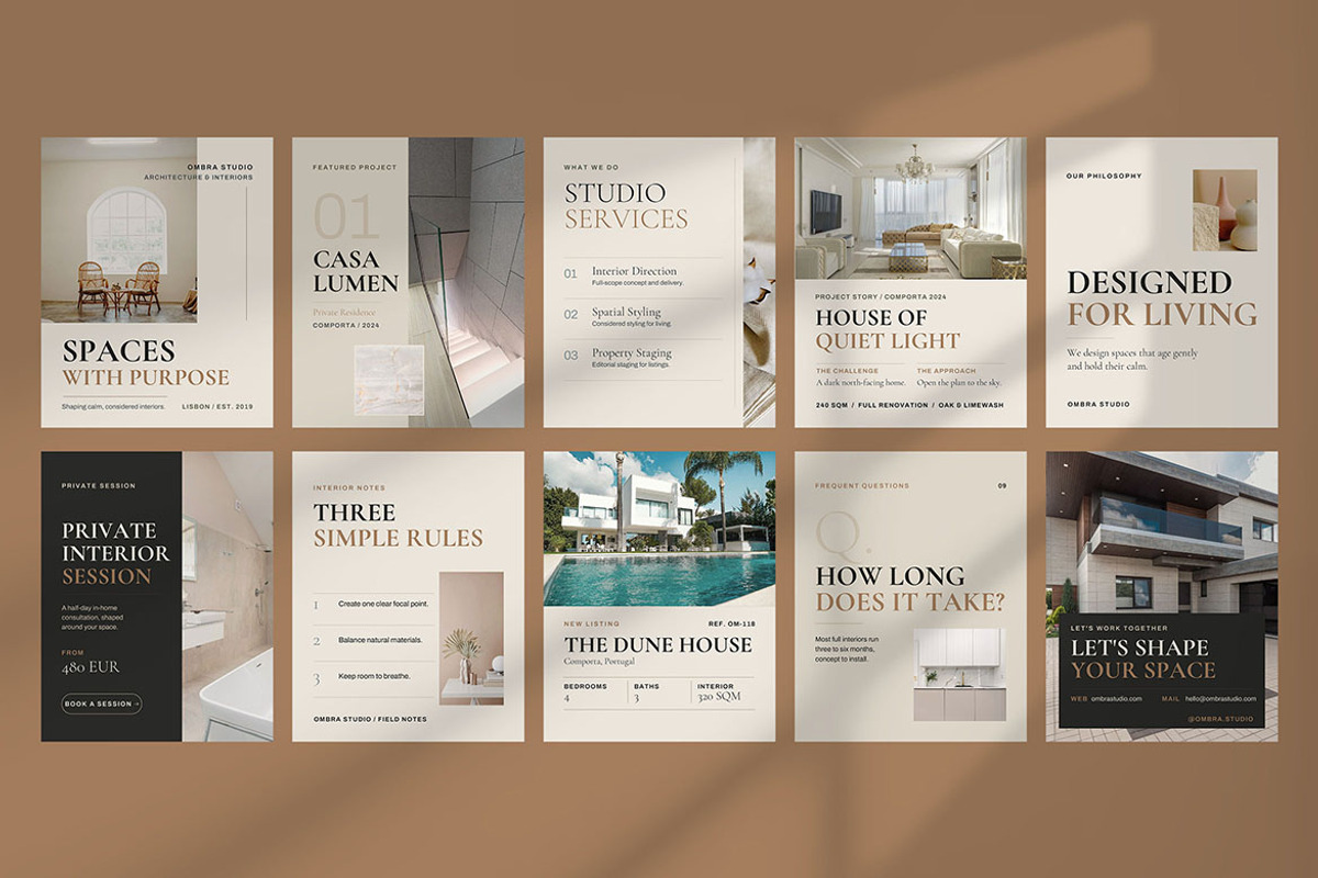 OMBRA - Instagram Post Pack, a Social Media Template by Pitchlook.Studio (Photo 2 of 3)