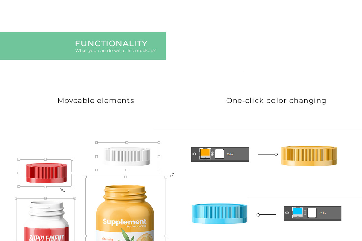 Supplement Bottles Mockup, a Product Mockup by Kotulsky Mockups (Photo 3 of 4)