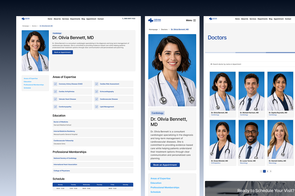 Hospital & Medical Figma Template, an UI Kit Template by Rozepaars Design (Photo 6 of 9)
