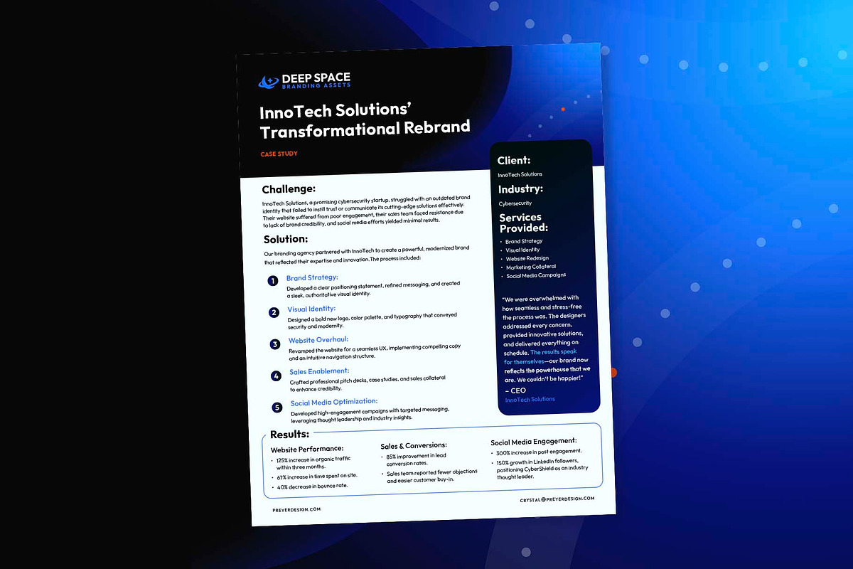 Deep Space – Tech Startup Brand Kit, a Marketing Template by Preyer Design (Photo 5 of 8)