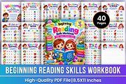 Beginning Reading Skills Workbook, a Stationery Template by Mustafiz (Thumbnail 1 of 4)