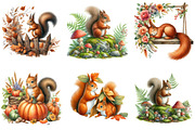 Fall Squirrel Garden Clipart, an Illustration by DreamArtGraphic (Thumbnail 4 of 4)