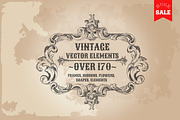 171 Vintage Frames, Banners, Labels, a Decorative Illustration by Anna Studio (Thumbnail 1 of 5)