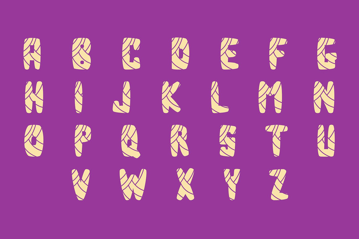Mummy - Decorative font, a Sans Serif Font by Brown Cupple (Photo 2 of 9)