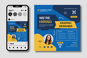 Job Hiring Social Media Poster, a Social Media Template by MightyDesign