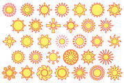 SUNS outline icons: 10 versions, an Outline Icon by beguima (Thumbnail 3 of 11)