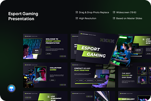 Esport Gaming Keynote, a Presentation Template by SquidPixey
