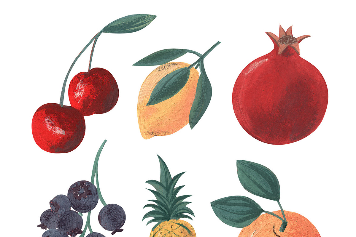 Fruits Acrylic/Gouache Set, a Food Illustration by Anny (Photo 3 of 5)