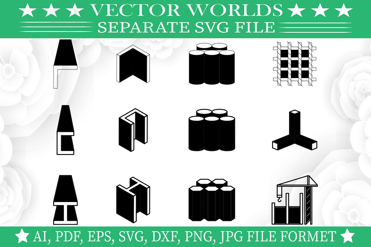 Steel Beam SVG, Steel Beam SVG, an Object Graphic by VectorWorlds (Photo 3 of 3)