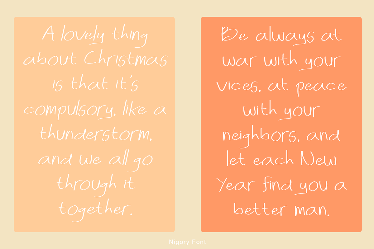 Nigory Handwritten Font, a Handwritten Font by madeDeduk (Photo 4 of 9)